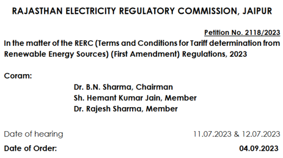 RERC Proposes Amendments to Boost Renewable Energy in Rajasthan